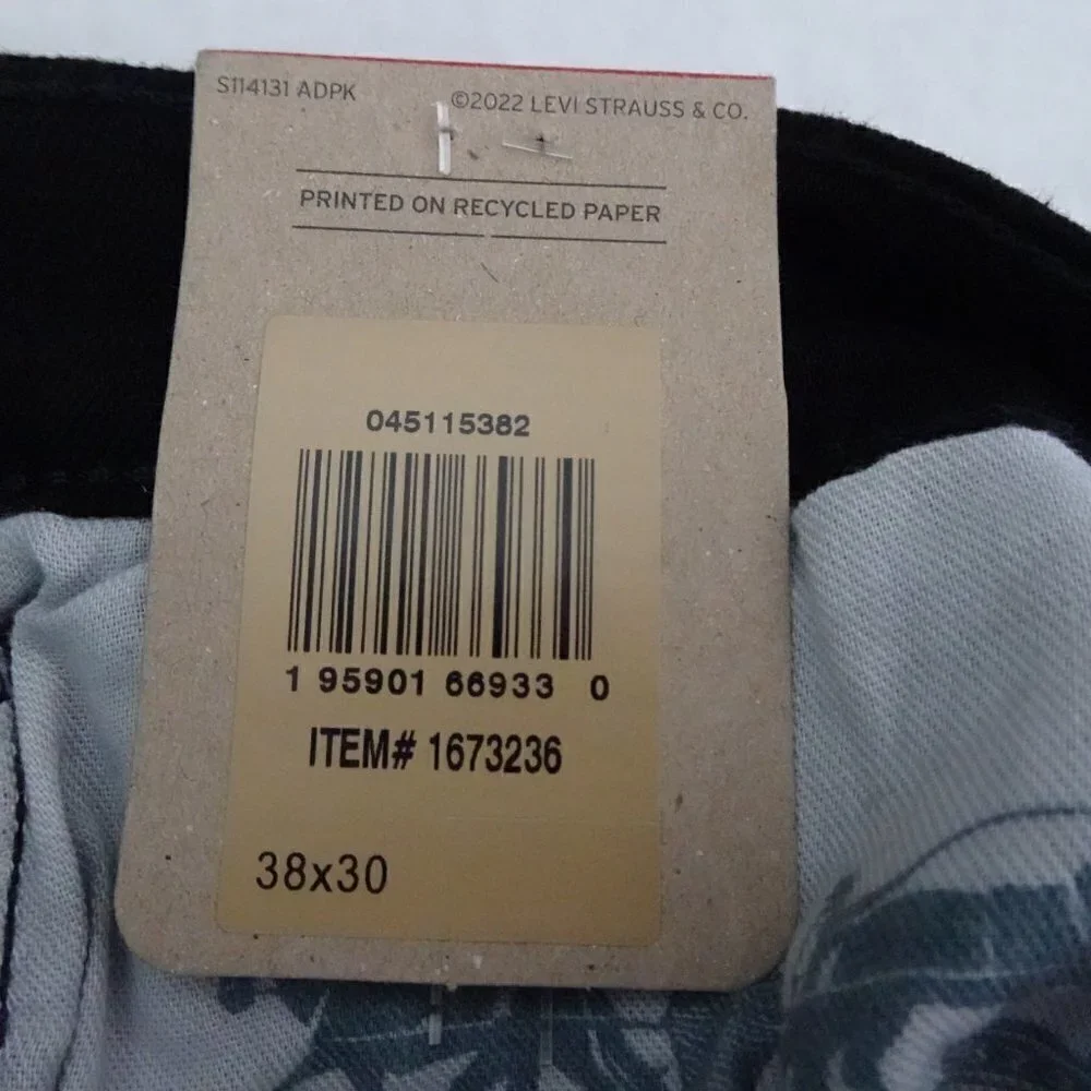 Levi's 511 Slim Jeans Men's Size 38x30 Black Denim Stretch